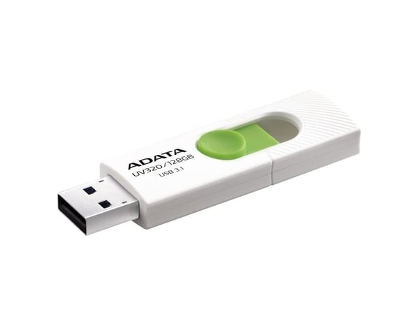 ADATA UV320 - USB flash-enhet - 128 GB - USB 3.1 - vit/grön
