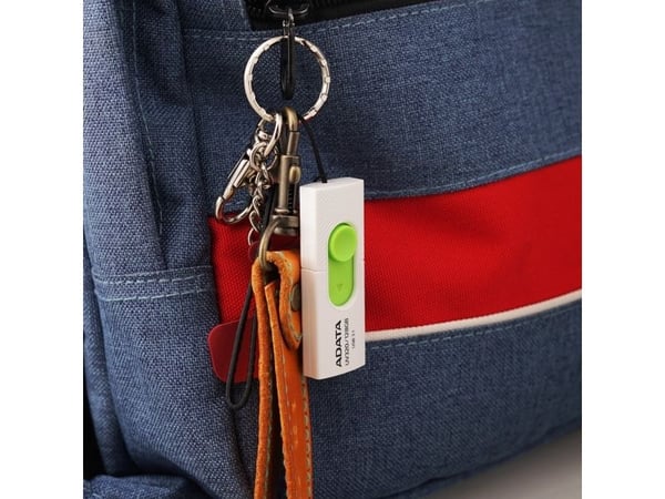 ADATA UV320 - USB flash-enhet - 128 GB - USB 3.1 - vit/grön