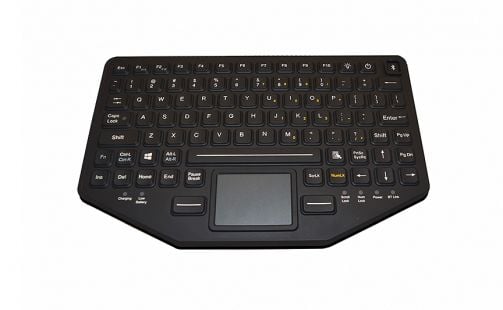 iKey Dual Connectivity Slim - Tastatur - med styreplate - bakgrunnsbelyst - USB, Bluetooth