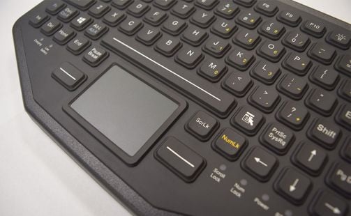 iKey Dual Connectivity Slim - Tastatur - med styreplate - bakgrunnsbelyst - USB, Bluetooth