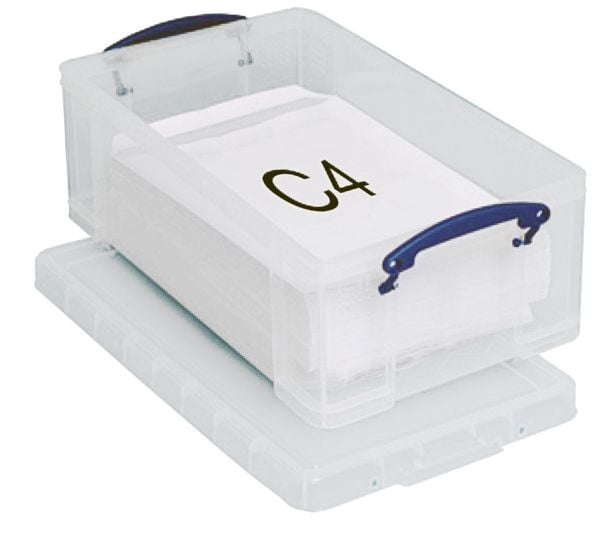 Really Useful Boxes 12C, Varastolaatikko, Läpinäkyvä, Suorakulmainen, Polypropeeni (PP), Yksivärinen, 12 L