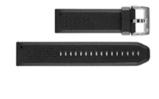 Garmin 010-12419-04, Ranneke, Musta, Garmin, Garmin, Garmin Fenix Chronos, Silikoni, Silikoni