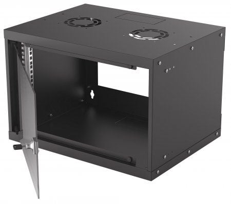 Intellinet 714143, Veggmontert stativ, 6U, 50 kg, 8,91 kg, Sort