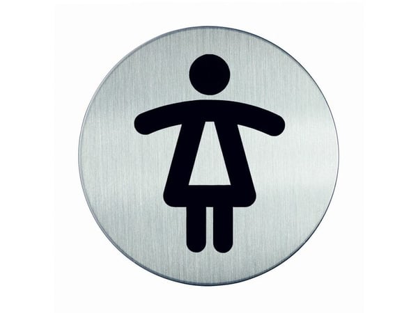 Piktogrammi kestävä, wc dame, rund