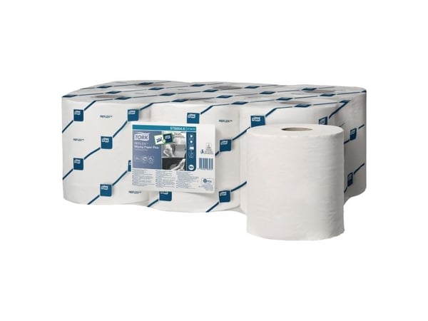 Aftørringspapir Allround Tork Reflex™ M4 Plus centerfeed, 2-lags, hvid - (6 ruller pr. karton)