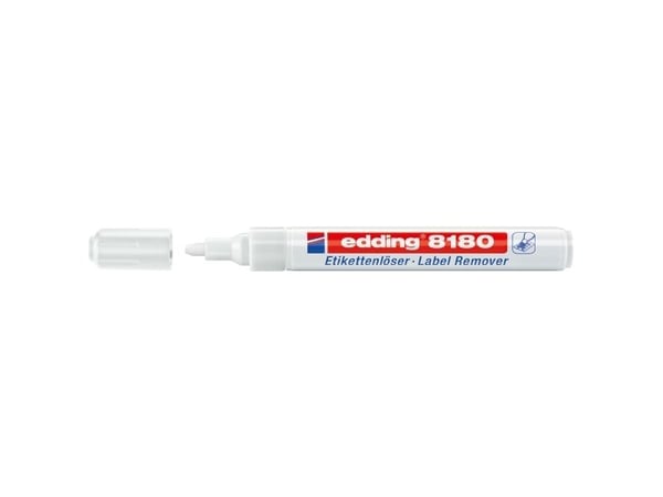 Edding 8180, 1 stykker, Meisel tupp, Hvit, Plast, Rund, 4 mm