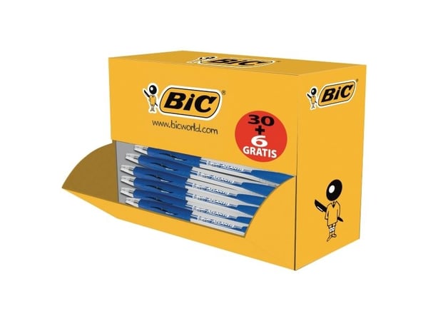 Kulpenna, BIC Atlantis, 1 mm, medium, blå, förpackning 30+6 st