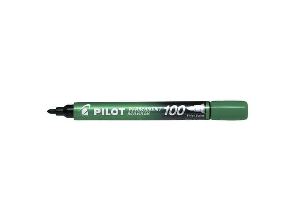 Kestomerkintä Pilot SCA 100, pyöreä, vihreä