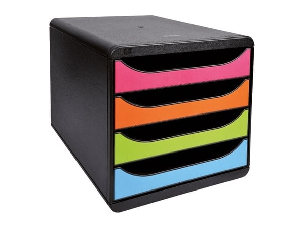 Exacompta BIG-BOX Classic A4+ - Skuffskap - 4 skuffer - harlequin