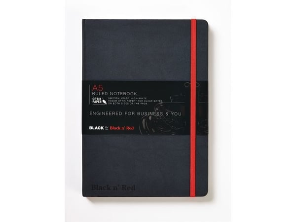 OXFORD BLACK N´RED BUSINESS JOURNAL soft cover A5 black