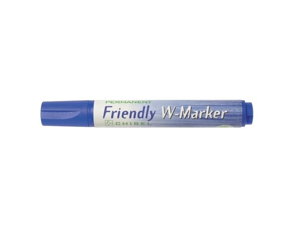 Permanentmarker Ballograf Friendly, sned spets, blå