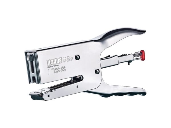 Novus B 39 Chrome, 50 ark, Grå, 24/6-24/8 & 26/6-26/8, Metall, 5,5 cm, 150 stifter