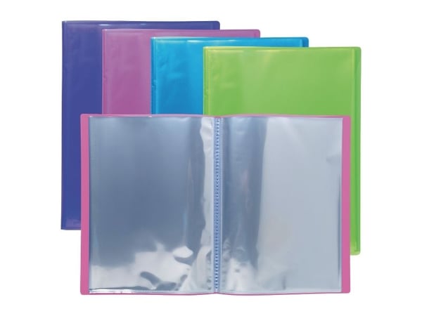 Demomappe Exacompta Iderama A4 (210 x 297 mm) med 30 innstikklommer - 4 stk. assorterte farger i pakken
