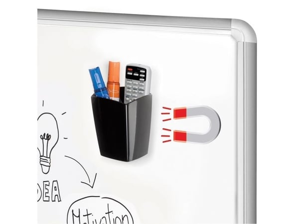 Penneholder til whiteboard cep gloss, magnetisk, sort