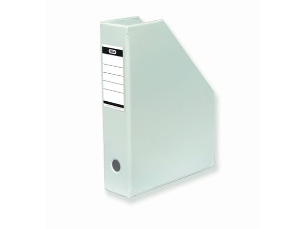 Tidsskriftkassette Elba, A4, 6,5 cm ryg, hvid