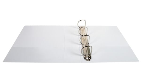 Innstikk ringperm exacompta kreacover, a4+, rygg 90 mm, hvit