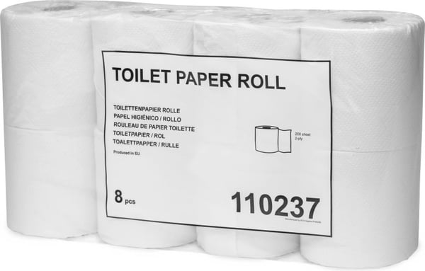 Toalettpapir Tork T4 Nøytralhvitt 2-lags 28m - (8 pakker x 8 ruller per kartong)