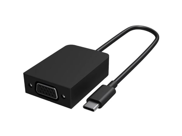 Microsoft Surface USB-C/VGA Adapter, VGA (D-Sub), USB Type-C, Uros, Naaras, Musta, 1 kpl