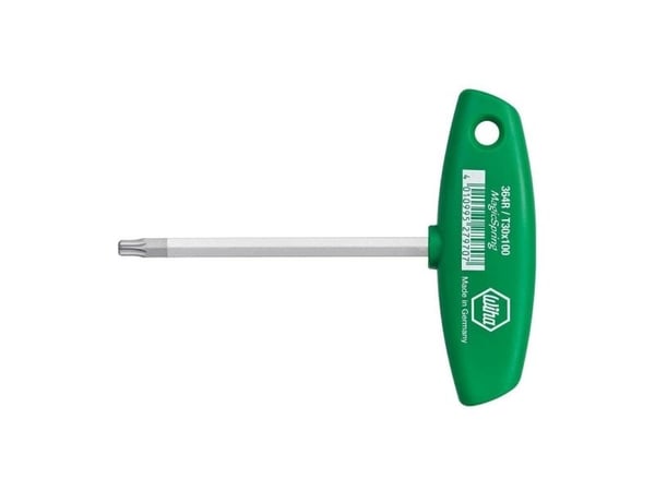 Wiha 364R T20x100 verksted Torx-skrutrekker, størrelse T 20, kodelengde 100 mm, 1 stk