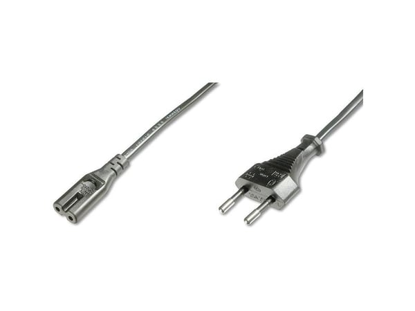 ASSMANN - Strømkabel - IEC 60320 C7, Europlug til Europlug (han) - 1,8 m