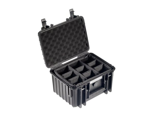 B&W Cases 2000/B/SI, Kova kotelo, Mikä tahansa tuotemerkki, musta