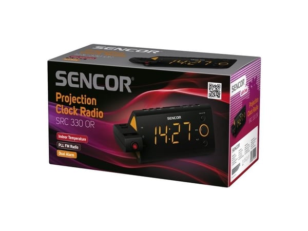 Sencor SRC 330 OR, Kello, Digitaalinen, FM, LED, 3,05 cm (1.2"), Oranssi