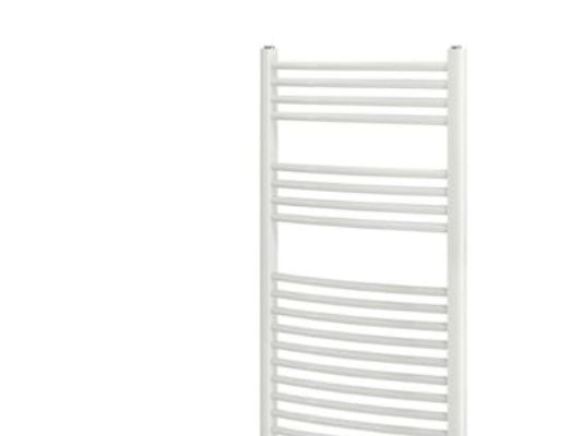 Curve H.K.rad 1150x600 - HVID - Håndklæderadiator Buet model