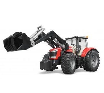 Bruder Massey Ferguson 7624 traktor med frontlastare leksak