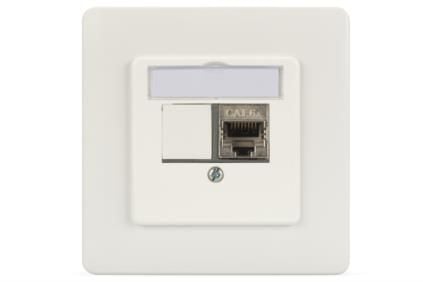 DIGITUS Leerdose für Keystone Module straight, 50x50/80x80, 2xKeystone wh