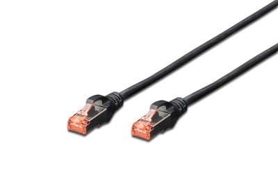 DIGITUS Professional - Koblingskabel - RJ-45 (hann) til RJ-45 (hann) - 25 cm - SFTP, PiMF - CAT 6e - IEEE 802.3 - med støvel, halogenfri, uten hind...