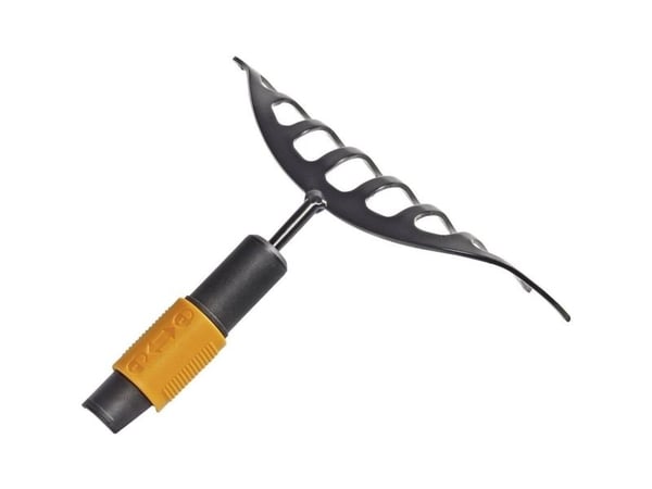 Fiskars QuikFit, Trädgårdsräfsa, Svart, Stål, Orange, 1 styck, 225 mm