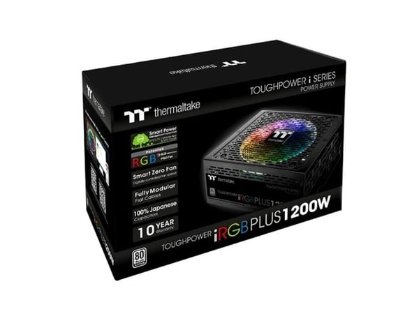 Thermaltake ToughPower iRGB PLUS TPI-1200DH3FCP - TT Premium Edition - strømforsyning (intern) - ATX12V 2.4/ EPS12V 2.92 - 80 PLUS Platinum - AC 10...
