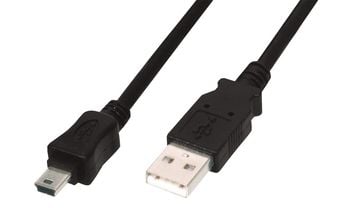 ASSMANN Basic - USB-kaapeli - USB (han) til mini-USB type B (han) - USB 2.0 - 1 m - formet - lajittelu