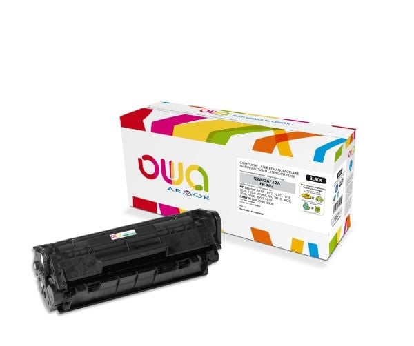 OWA - Svart - kompatibel - gjenfabrikert - tonerpatron (alternativ for: HP Q2612A) - for HP LaserJet 1010, 1012, 1015, 1018, 1020, 1022, 3015, 3020...
