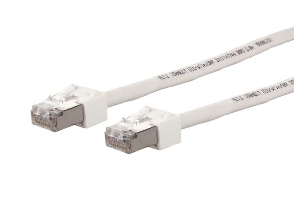 METZ CONNECT Ultraflex500 - Patch-kabel - RJ-45 (hane) till RJ-45 (hane) - 3 m - SFTP - CAT 6 - startad, halogenfri - vit