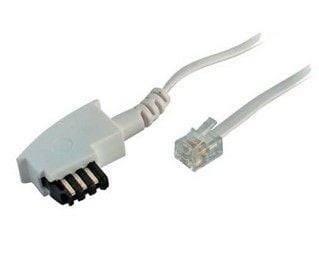 S-Conn 70046-W, 6 m, TAE F, RJ11, Hvit, Hankjønn, Hankjønn