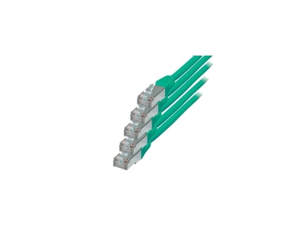 S/CONN RJ45-RJ45, m-m, 1m, 1 m, Cat6, S/FTP (S-STP), RJ-45, RJ-45, Grønn