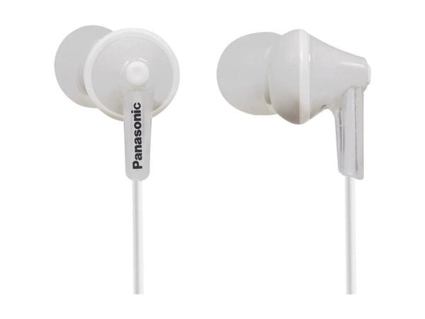 Panasonic RP-HJE125E-W - Ergofit - ørepropper - i øret - kablet - 3,5 mm jakk - hvit