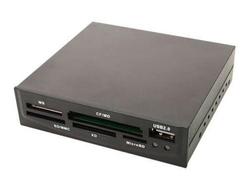 LogiLink Cardreader 3,5“ USB 2.0 All-in-1+USB - Kortleser - alt-i-1 (CF I, CF II, MS, MS PRO, MMC, SD, MS Duo, xD, MS PRO Duo, RS-MMC, microSD, SDH...