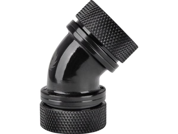 Thermaltake Pacific G1/4 PETG Tube 45-Degree Dual Compression - Armatur for væskekjølesystem - svart
