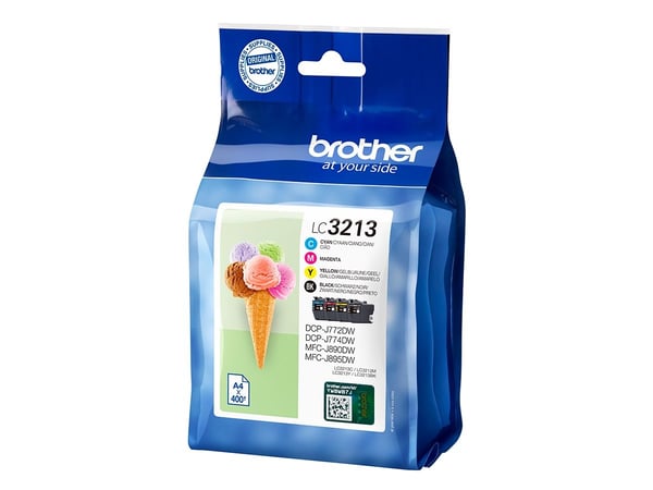 Brother LC3213 - 4 pakker - sort, gul, cyan, magenta - original - blækpatron - for Brother DCP-J772DW, DCP-J774DW, MFC-J890DN, MFC-J890DW, MFC-J890...