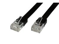 MicroConnect UltraFlat - Nettverkskabel - RJ-45 (hann) til RJ-45 (hann) - 1 m - UTP - CAT 6 - med støvel, flat - svart