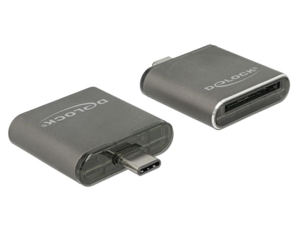 Delock USB Type-C SDHC / SDXC UHS-II / MMC Single Slot Card Reader - Kortinlukija (MMC, SD, SD, SDHC, SDXC, SDHC UHS-I, SDXC UHS-I, SDHC UHS-II, SD...