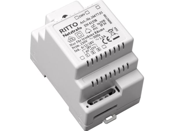 Ritto by Schneider dørpratanlegg nettadapter for DIN-skinne 1647701