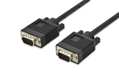 ANSMANN Business - VGA-kabel - HD-15 (VGA) (hann) til HD-15 (VGA) (hann) - 5 m - formstøpt, tommelskruer - svart