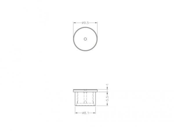 DeLOCK 60163, SMA plug, Läpinäkyvä, Polyeteeni (PE), 8,1 mm, 9,5 mm, 5,5 mm