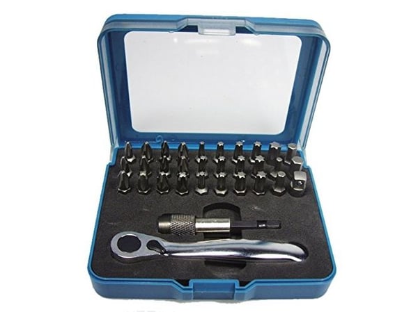Makita - Screwdriver bit and ratchet set - 32 deler - torx, phillips, pozidriv, hex - lengde: 25 mm - for Makita DHP482RTJ