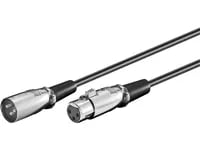 MicroConnect - Lydforlengelseskabel - XLR3 hunn til XLR3 hann - 3 m - svart