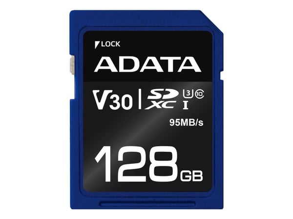 ADATA Premier Pro - Flashminnekort - 128 GB - Video Class V30 / UHS-I U3 / Class10 - SDXC UHS-I