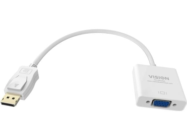 Vision TC-DPVGA, 0,22 m, VGA (D-Sub), DisplayPort, Uros, Naaras, 1920 x 1080 pikseliä